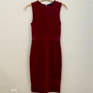 French Connection Wine Mesh Panelling Body Con Midi Dress ❤️🍷